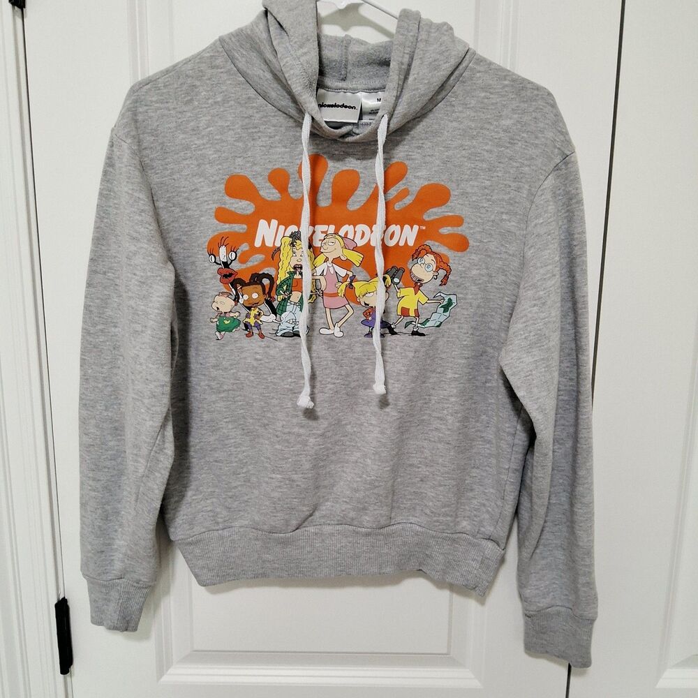 Nickelodeon Women's Gray Rugrats Graphic Hoodie Size Medium